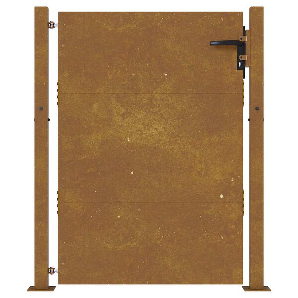 vidaXL Cancello da giardino 100x125 cm in acciaio Corten
