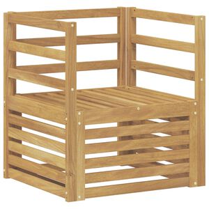 vidaXL Divano da esterno Legno di Acacia Massello Bianco