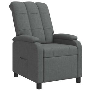 vidaXL Poltrona reclinabile Grigio Scuro Tessuto