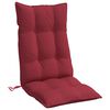 vidaXL Cuscini Sedia con Schienale Alto 4 pz Rosso Vino Tessuto Oxford