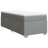 vidaXL Giroletto a Molle con Materasso Grigio Chiaro100x200 cm Tessuto