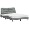 vidaXL Letto con Materasso Hvar Grigio Chiaro 140x200cm Tessuto