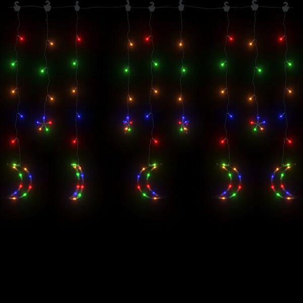 vidaXL Luci Fatate Stella e Luna con Telecomando 345 LED Colorate