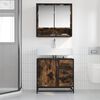 vidaXL Mobile Lavabo Bagno Rovere Fumo 65x33x60 cm Legno Multistrato
