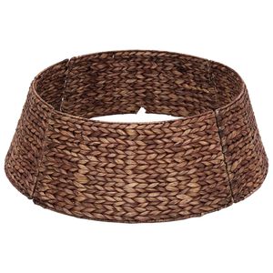 vidaXL Collare per Albero di Natale Rotondo Marrone Diam. 45 x 22 cm