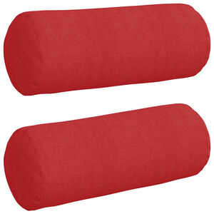 vidaXL Cuscini a rullo 2 pcs Rosso &Oslash; 15 x 40 cm Tessuto
