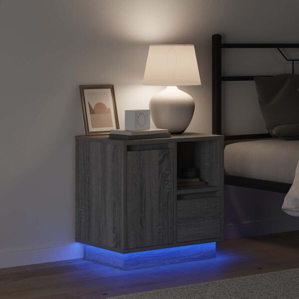 vidaXL Armadio da Notte Grigio 50 x 34,5 x 50 cm. Legno multistrato