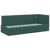 vidaXL Struttura Letto Angolare con Materasso 2 pcs Verde Velluto