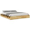 vidaXL Struttura Letto Senza Materasso 135x190 cm in Legno di Rovere
