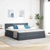 vidaXL Letto con Contenitore con materasso Grigio scuro 100 x 200 cm