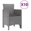 vidaXL Set da Pranzo per Giardino 11 pcs Grigio chiaro e Antracite