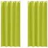 vidaXL Tende Blackout con Anelli 2 pcs Verde 225 x 140 cm Poliestere