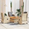 vidaXL Set Divani da Giardino 5 pz con Cuscini in Polyrattan Beige