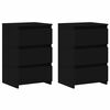 vidaXL Comodini 2 pz Neri 40x35x62,5 cm in Legno Multistrato