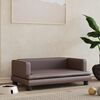 vidaXL Lettino per Cani Marrone 80x45x30 cm in Similpelle