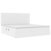 vidaXL Letto con Contenitore Bianco Puro 200 x 200 cm Pelle Sintetica
