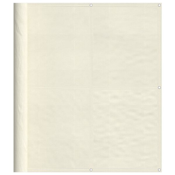 vidaXL Paravento da Balcone Crema 120x1000 cm 100% Poliestere Oxford