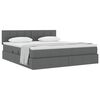 vidaXL Letto con contenitore e materasso Grigio scuro 160 x 200 cm