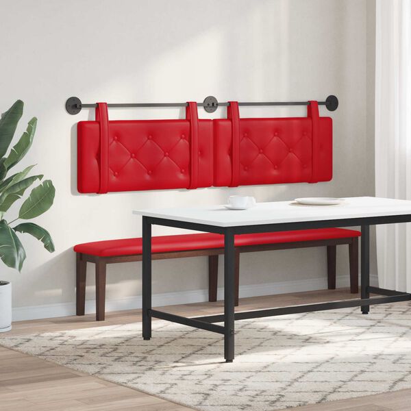 vidaXL Testata appesa Rosso 170 x 55 x 5 cm Pelle Sintetica