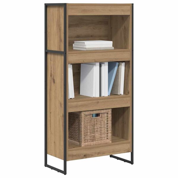 vidaXL Armadio per Libri Rovere Artigianale 80 x 30 x 155 cm