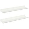vidaXL Mensola sospesa 2 pz Bianco 40 x 9 x 2,5 cm Acciaio