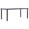 vidaXL Tavolo da Pranzo Nero e Grigio Cemento 200x100x75 cm in MDF