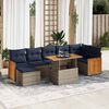 vidaXL Set Divani Giardino 8 pz con Cuscini Marrone Polyrattan Acacia