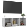 vidaXL Mobile Porta TV Grigio Cemento 107x35x37 cm Legno Multistrato
