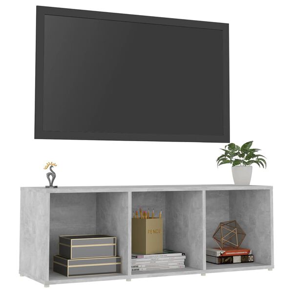 vidaXL Mobile Porta TV Grigio Cemento 107x35x37 cm Legno Multistrato