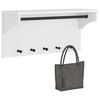 vidaXL Appendiabiti da Parete SANDNES Bianco 87x30x42 cm Legno di Pino