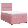 vidaXL Giroletto a Molle con Materasso Rosa 120x200 cm in Velluto
