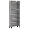 vidaXL Credenza Grigio Sonoma 69,5x32,5x180 cm Legno Multistrato