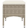 vidaXL Set Sedie da Giardino con Poggiapiedi 4 pz in Polyrattan Beige