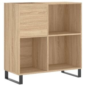 vidaXL Mobile Porta Dischi Rovere Sonoma 84,5x38x89 Legno Multistrato