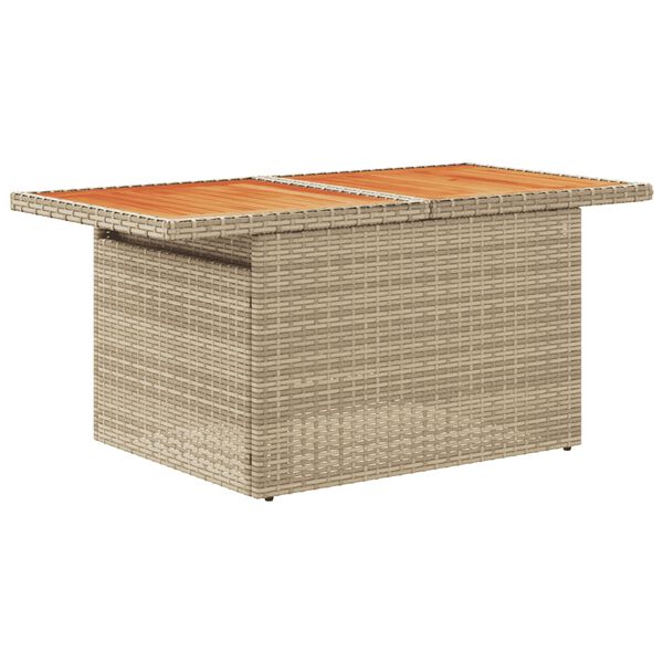 vidaXL Set Divano da Giardino 10 pz con Cuscini Beige in Polyrattan