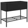 vidaXL Fioriera da Giardino con Ripiano Nera in Polyrattan