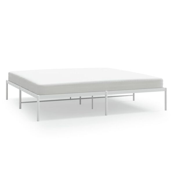 vidaXL Giroletto Metallo Bianco 193x203 cm