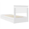vidaXL Letto con Contenitore Bianco 90 x 190 cm Legno multistrato