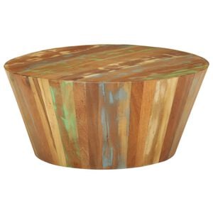 vidaXL Tavolino da Salotto &Oslash;65x31 cm in Legno Massello di Recupero