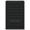 vidaXL Cesto per Bucato Nero 44x44x66 cm Legno Massello Pino