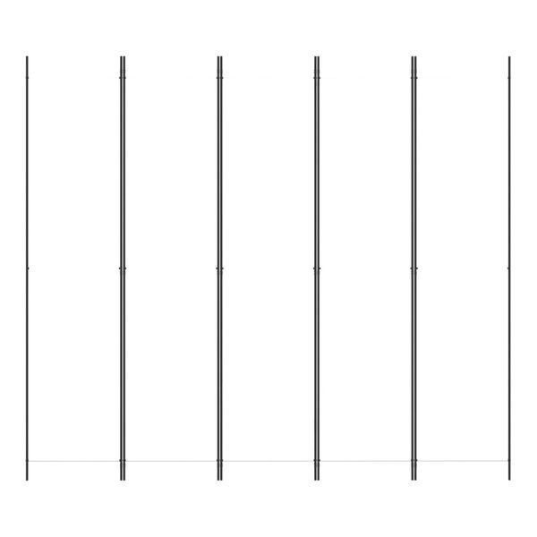 vidaXL Divisorio a 5 Pannelli Bianco 250x220 cm Tessuto