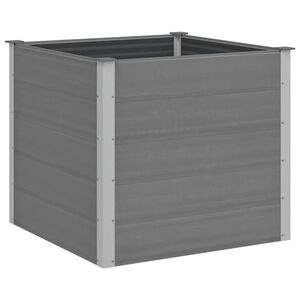 vidaXL Letto Rialzato da Giardino in WPC 100x100x91 cm Grigio