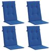 vidaXL Cuscini per Sedie 4 pz Blu Reale 120x50x3 cm in Tessuto