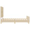 vidaXL Struttura del letto con testiera Crema 120 x 200 cm Tessuto