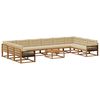 vidaXL Set di divani da esterno con cuscino 11 pcs Naturale e Beige