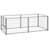 vidaXL Gabbia per Cani Argento 200x100x70 cm in Acciaio