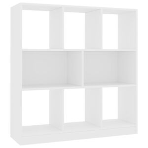 vidaXL Libreria Bianca 97,5x29,5x100 cm in Legno Multistrato