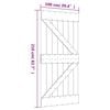 vidaXL Porta Scorrevole con Set Hardware 100x210cm Legno Massello Pino