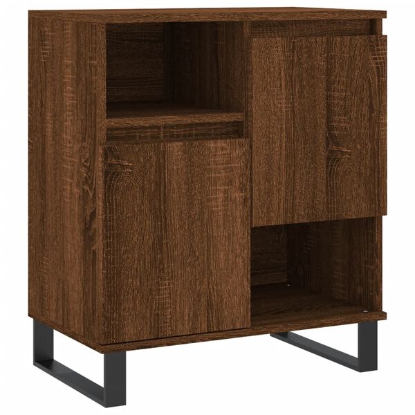 vidaXL Credenza Rovere Marrone 60x35x70 cm in Legno Multistrato
