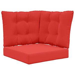 vidaXL Cuscino per divano da esterno Poliestere Rosso 50,5 x 50,5 cm